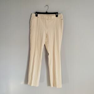 Chico's Striped Cotton Blend Straight Pants O.5 (6R)